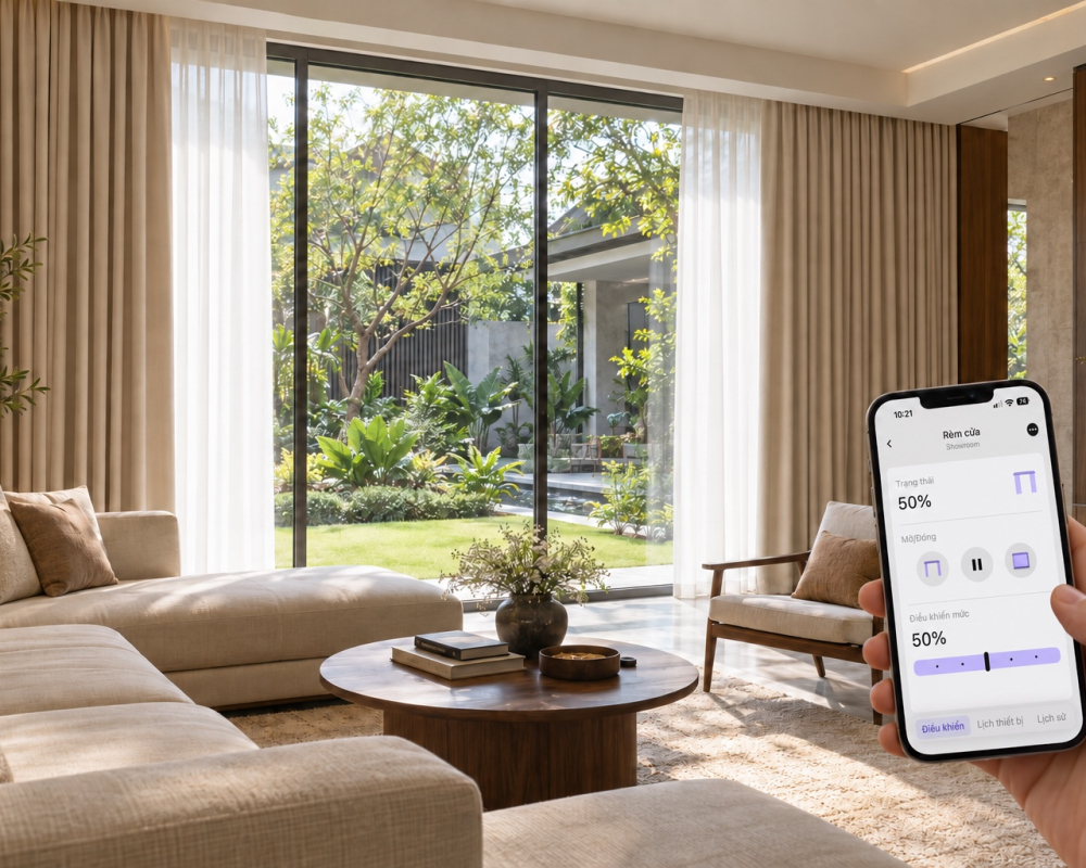 Rèm thông minh HD SMART: Chủ động ánh sáng và riêng tư