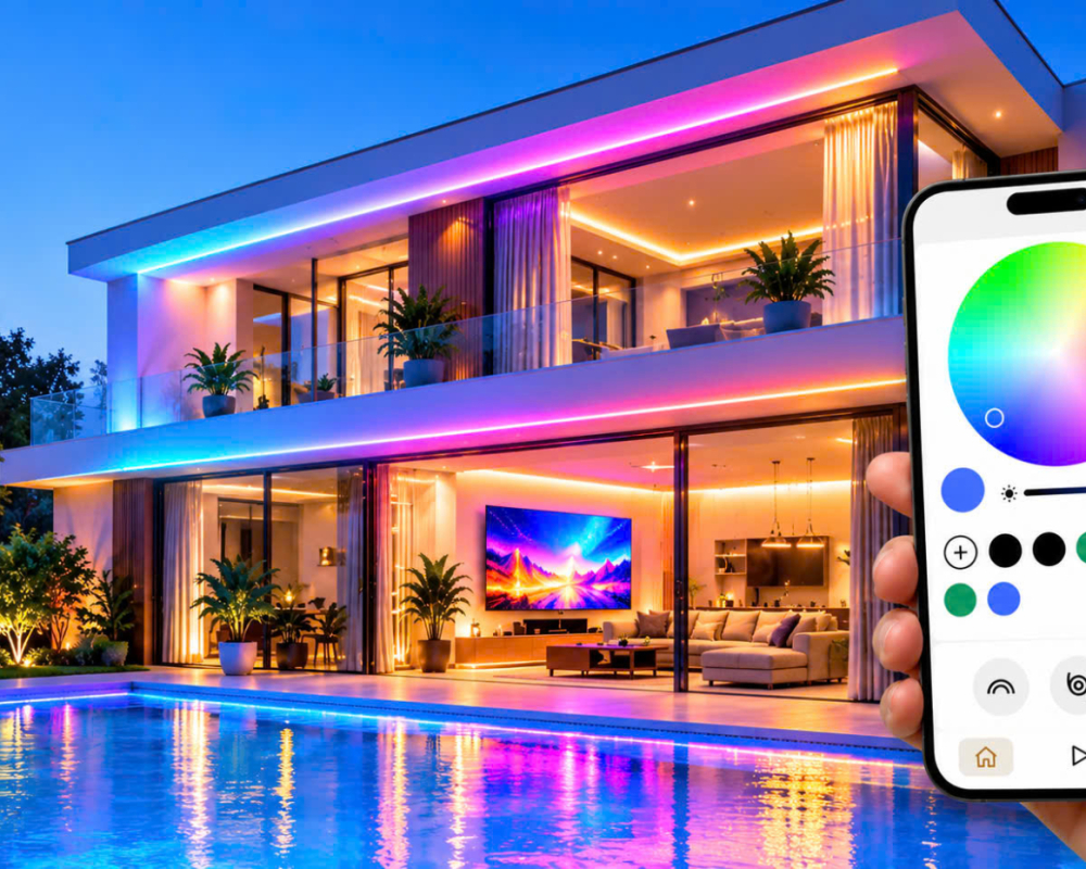 ĐÈN LED RGBWW  16 TRIỆU MÀU