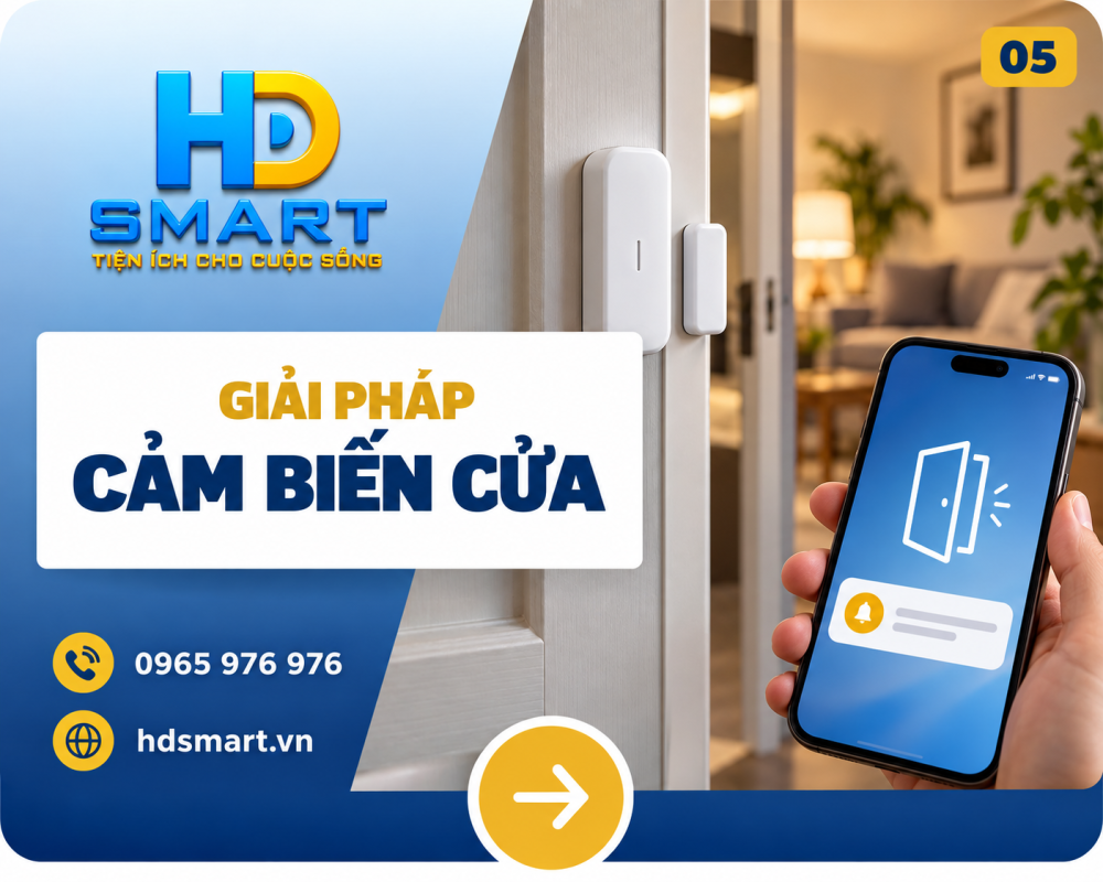 Cảm biến cửa HD SMART: Theo dõi đóng mở, chủ động quản lý