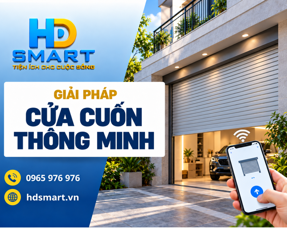 Cửa cuốn thông minh HD SMART: Điều khiển thuận tiện từ xa