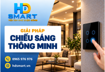 Chiếu sáng thông minh HD SMART: Công tắc kính viền nhôm cao cấp
