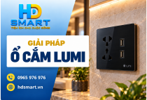 Ổ cắm Lumi HD SMART: Mặt kính cường lực đồng bộ nội thất nhà