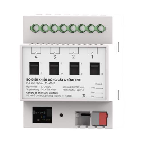 Bộ điều khiển đóng cắt 4 kênh KNX