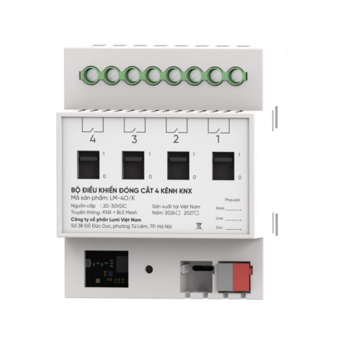Bộ điều khiển đóng cắt 4 kênh KNX