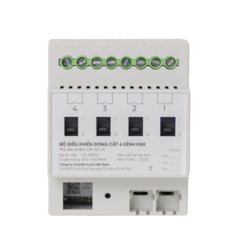 Bộ điều khiển đóng cắt 4 kênh KNX